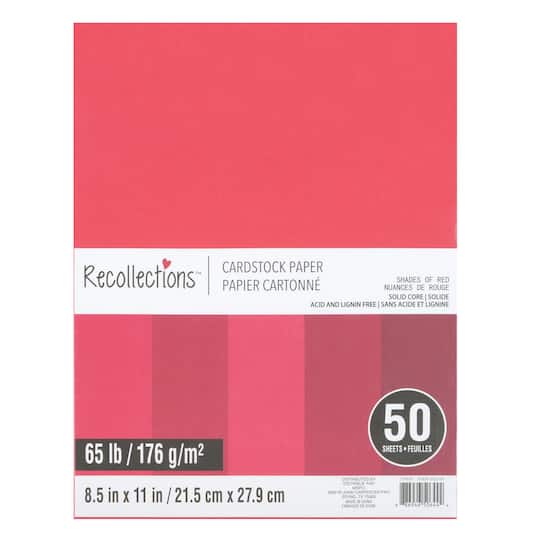 12 Packs: 50 ct. (600 total) 8.5 x 11 Cardstock Paper by Recollections™